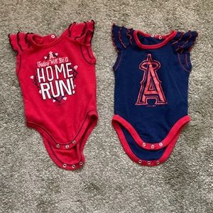 MLB Anaheim Angels onesies size 0-3 months